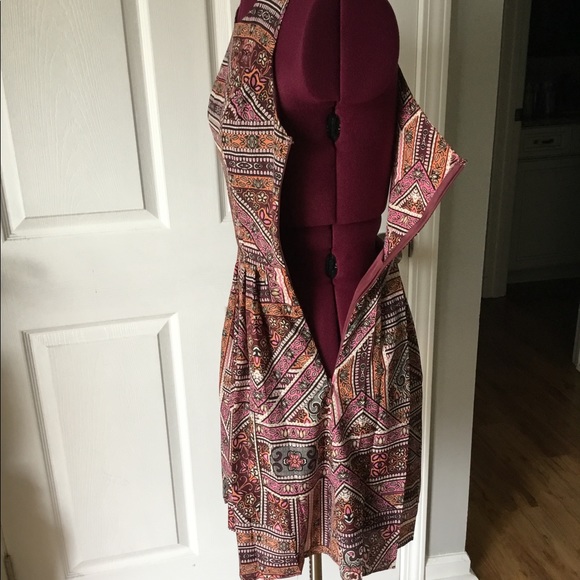 Altard State Fit Flare Dress Cut Out Back Pleated - Picture 5 of 8